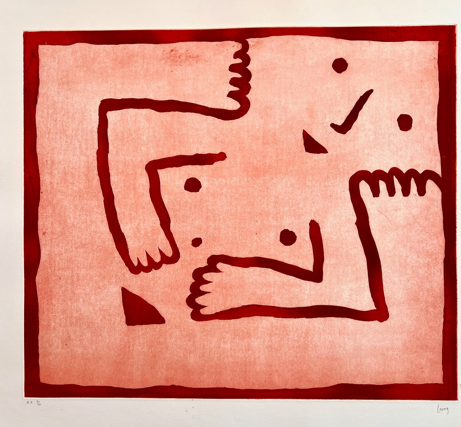 Michael Leunig 'Untitled - red abstract figure)' image 0