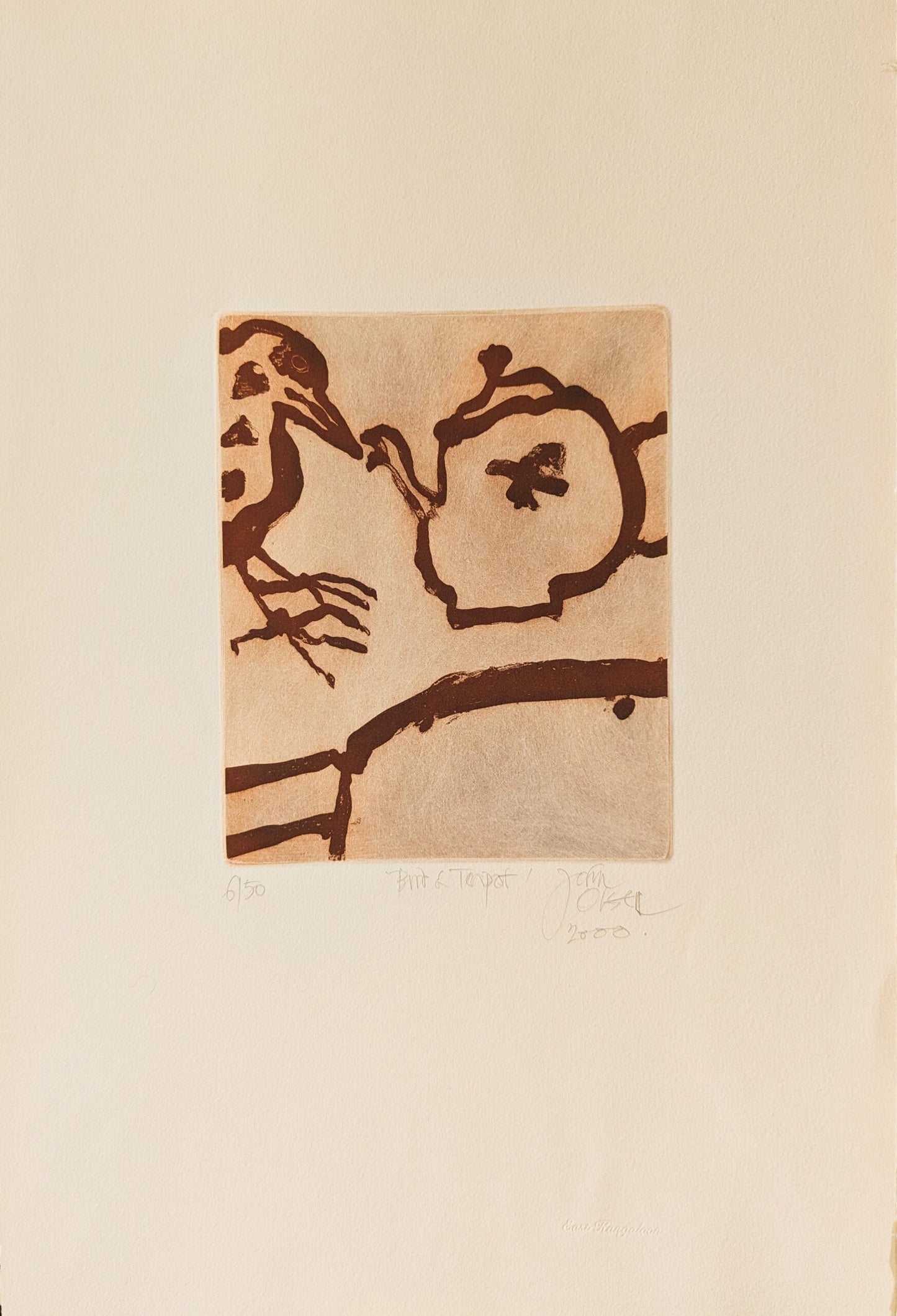 John Olsen 'Bird and Teapot'