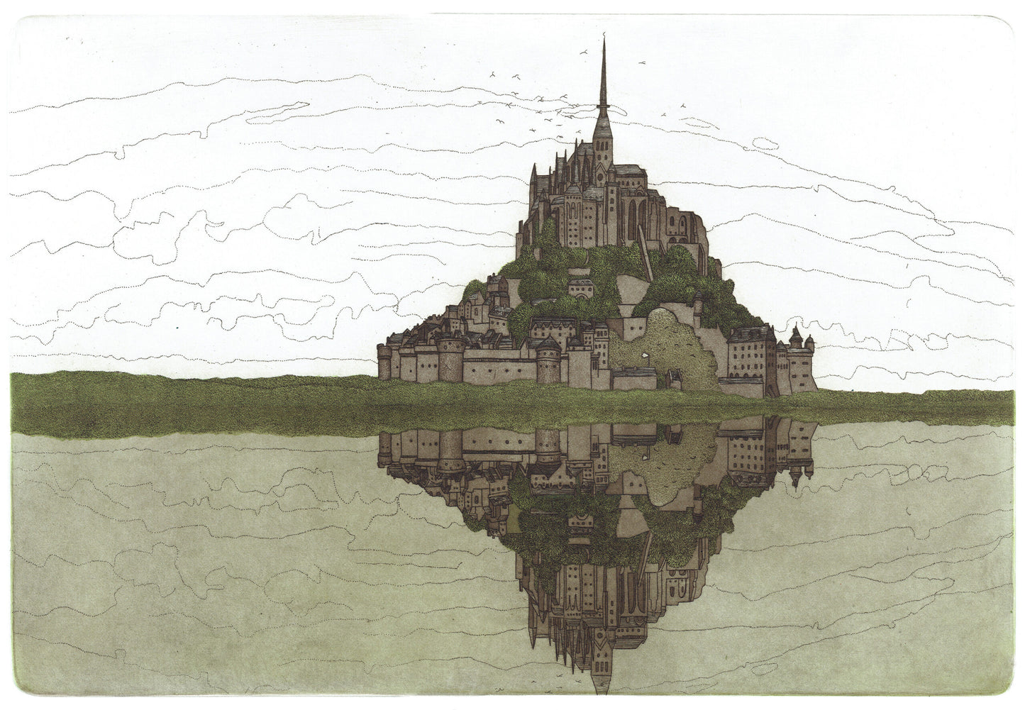 Damon Kowarsky 'Reflection, Mont Saint-Michel' image 0