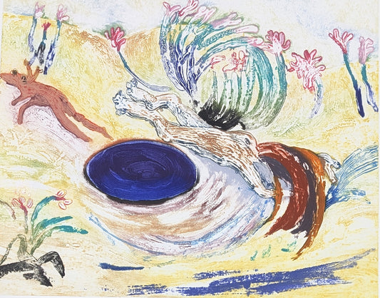 Arthur Boyd 'Floating over a dark pond'