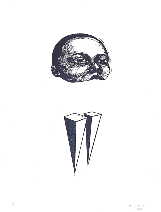 Iria Do Castelo 'Untitled - Head, pyramids'