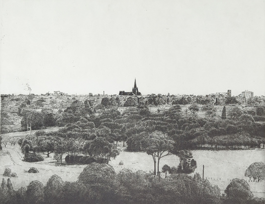 Joel Wolter 'View of St Mary's Cathedral, Geelong'